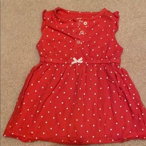 Carters Polka-dot Henley Dress 18 mos